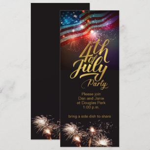 4 de julho convite para fogos de artifício