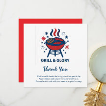 4 de julho de Cartões de agradecimentos - Apreciaç