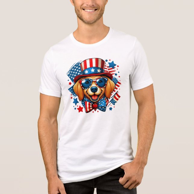 4 de Julho Dia da Independência EUA Cachorro Patri (Frente)