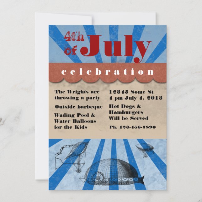 4 de julho Dia Independente Barbeque (Frente)