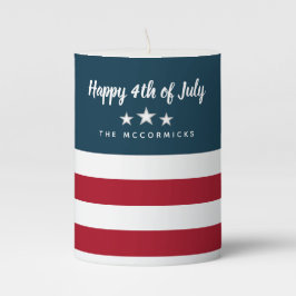 4 de julho Estrelas Patrióticas e Stripes Monogram