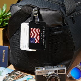 4 de julho Etiqueta de bagagem - Viagem Patriótico