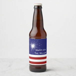 4 de julho Etiqueta personalizável com nome