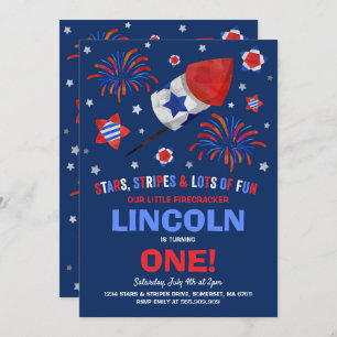 4 de julho quarto do convite do aniversário do