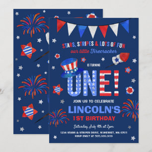 4 de julho quarto do convite do aniversário do