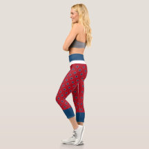 4 de julho, Red and Blue Star High Waisted Capris