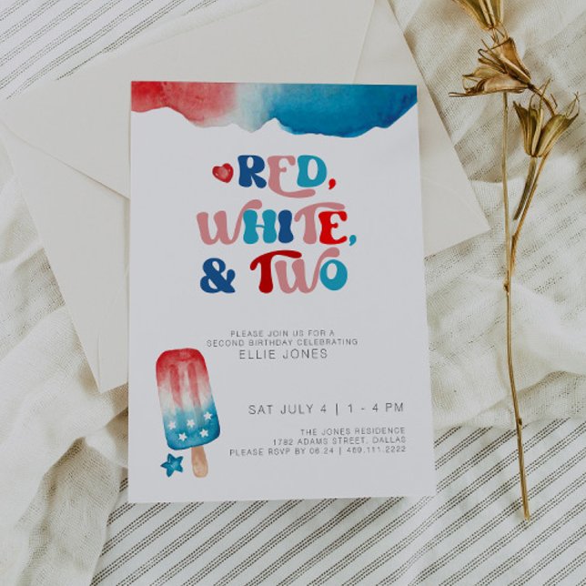 4 de julho Segundo Convite de Aniversário (Criador carregado)