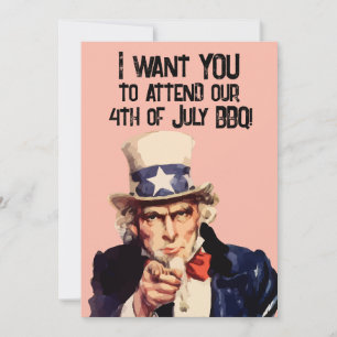 4 DE JULHO TIO CHURRASCO MESMO Convites de festas