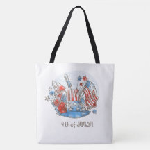 4 de julho Tote Bag