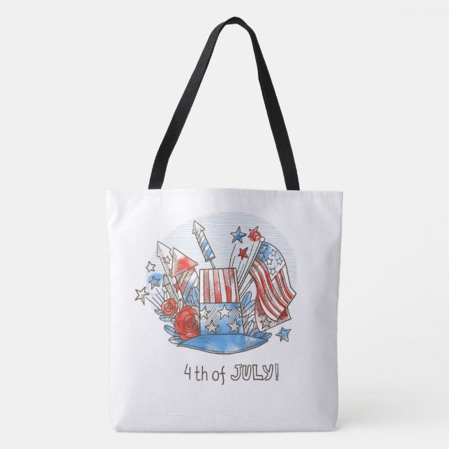 4 de julho Tote Bag (Frente)