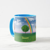 4 estações texto caneca trabalho de arte