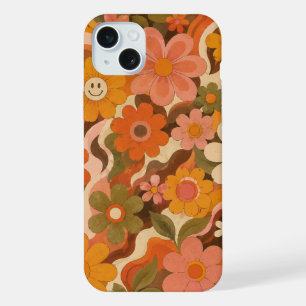 4. Estojo de Telefone Flores Retro Groovy
