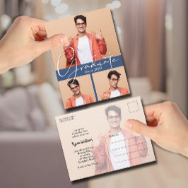 4 Foto, Festa de formatura Azul Convite