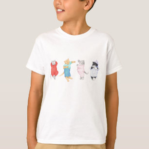 4 GATOS DE PIJAMA Camiseta masculina
