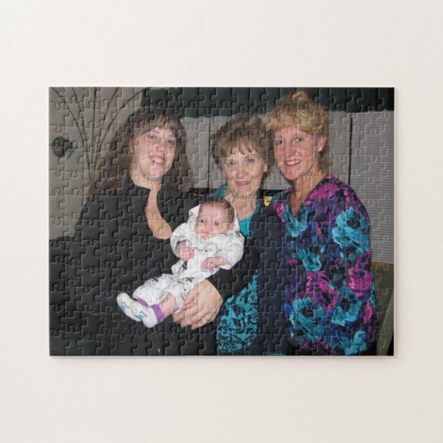 4 Gerações acalmando o desafio quebra-cabeça de qu (Horizontal)