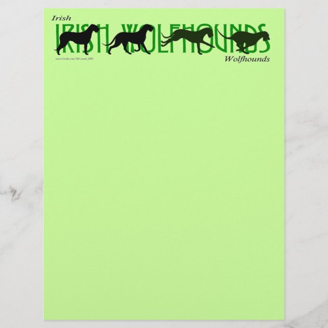 4 Irish Wolfhound Silhouettes (Frente)