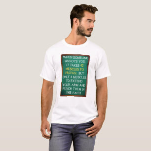 4 Músculos para Soco Camiseta Divertida