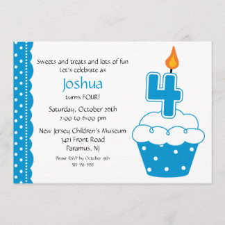 4.o Convite para Cupcake de Aniversário