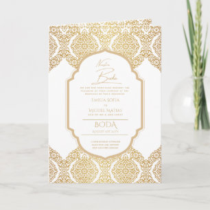 4 páginas Nuestra Boda Convite Espanhol ORNAMENTA