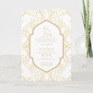 4 páginas Nuestra Boda Convite Espanhol ORNAMENTA