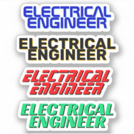 4 Peças - Adesivos de Engenheiro Elétrico (Resiste