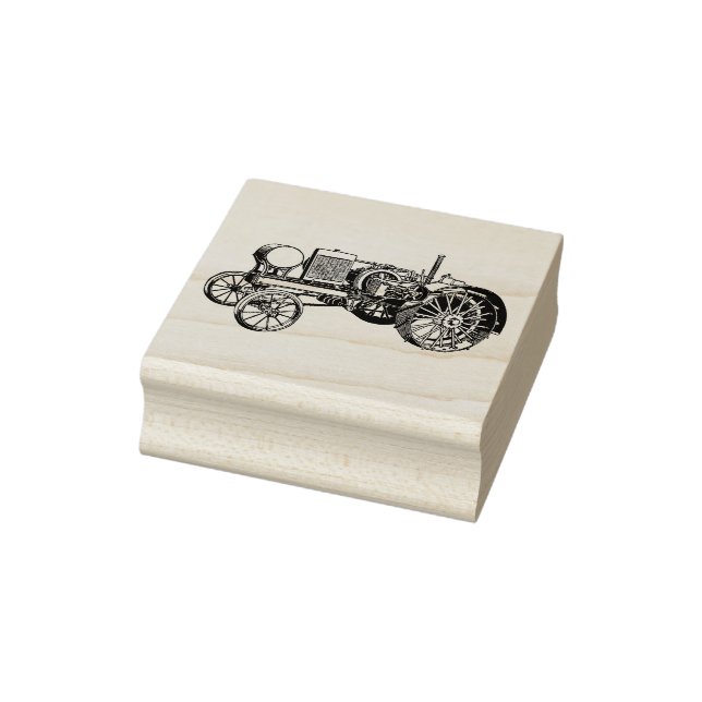 4 tamanhos de carimbo imagem retrô Trator (Carimbo)