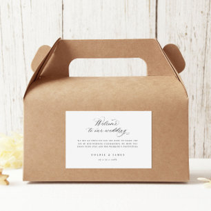 4 x 6 Etiquetas de caixa de presente de boas-vinda