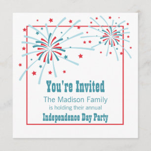 4o do convite de festas dos fogos-de-artifício de