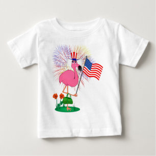 4o engraçado da camisa do flamingo de julho