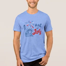 4th of July Statue of Liberty Fireworks T-Shirt