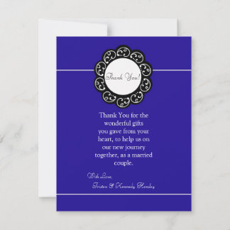 4x5 Cartões de agradecimentos PLANO Azul e Branco