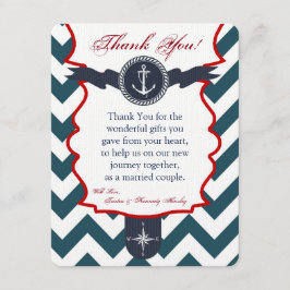 4x5 FLAT Ancoragem Náutica do Cartões de agradecim