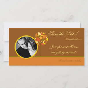 4x8 Anúncio de Noivado Árvore moderna de outono