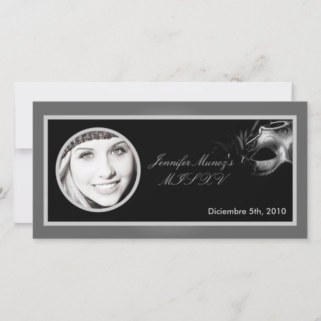 4x8 Anúncio do Partido Negro Prateado do Mis XV (Frente)