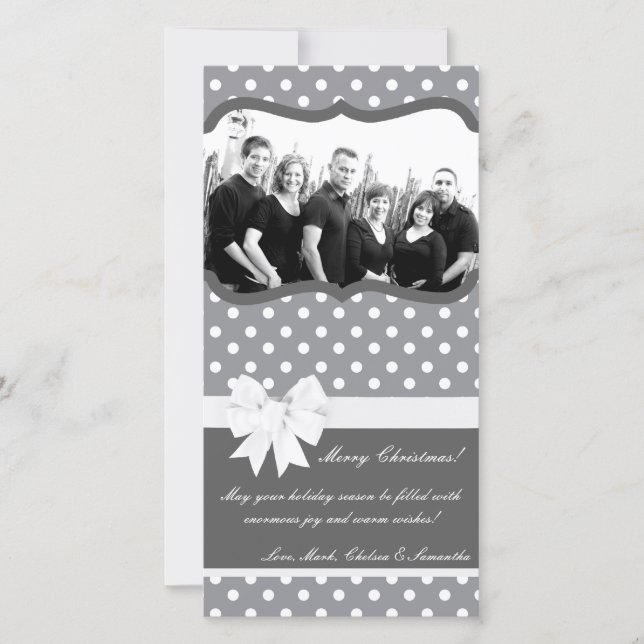 4x8 Cartão de Natal de FOTOGRAFIA preto-a-rosa-que (Frente)