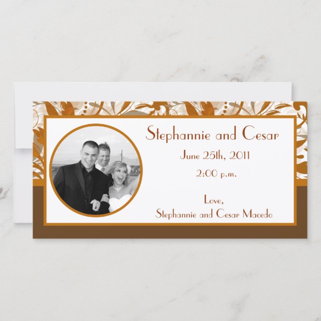 4x8 Noivado Foto Anúncio Damasco de Anúncio de Fot (Frente)