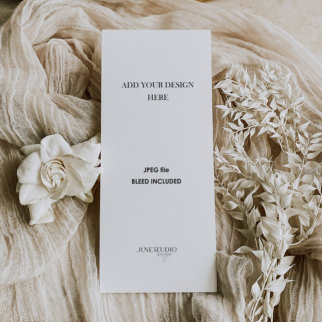 4x9" Menu or Program Printing  (4x9 wedding menu, 4x9 wedding program printing, long menu, tall menu card print, 4x9 inches card)