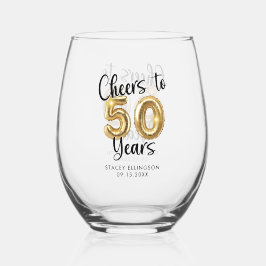 50º Aniversário Alegra a 50 anos de preto Dourado