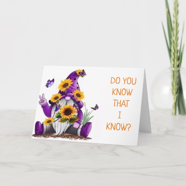 ***50º ANIVERSÁRIO*** Cartão GNOME COMICAL (Frente)