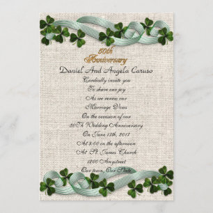 50º Aniversário Convite para o tema irlandês