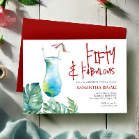 50º Aniversário Convite Tropical Cocktail