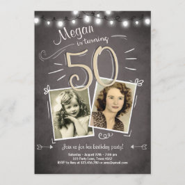 50º Aniversário Convite Vintage 50 Aniversário