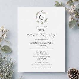 50º aniversário de casamento Convites aos Botânico