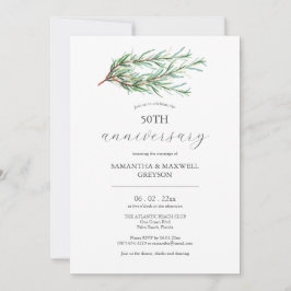 50º Aniversário de Casamento Convites Botânicos