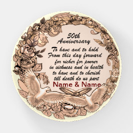 50º Aniversário de Casamento Paperweight
