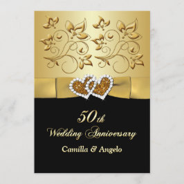 50º aniversário do Convite de casamento 2