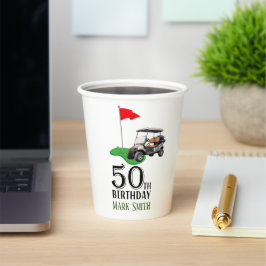 50º aniversário do Golf para você com Bandeira do 