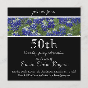 50º Aniversário do Texas Bluebonnets Convite Flo