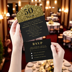 50º Aniversário Dourado Black Modern
