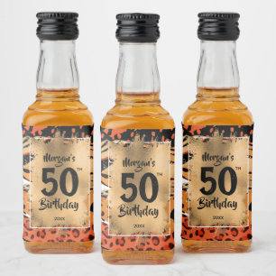 50º aniversário Dourado na Mini Impressão Marro